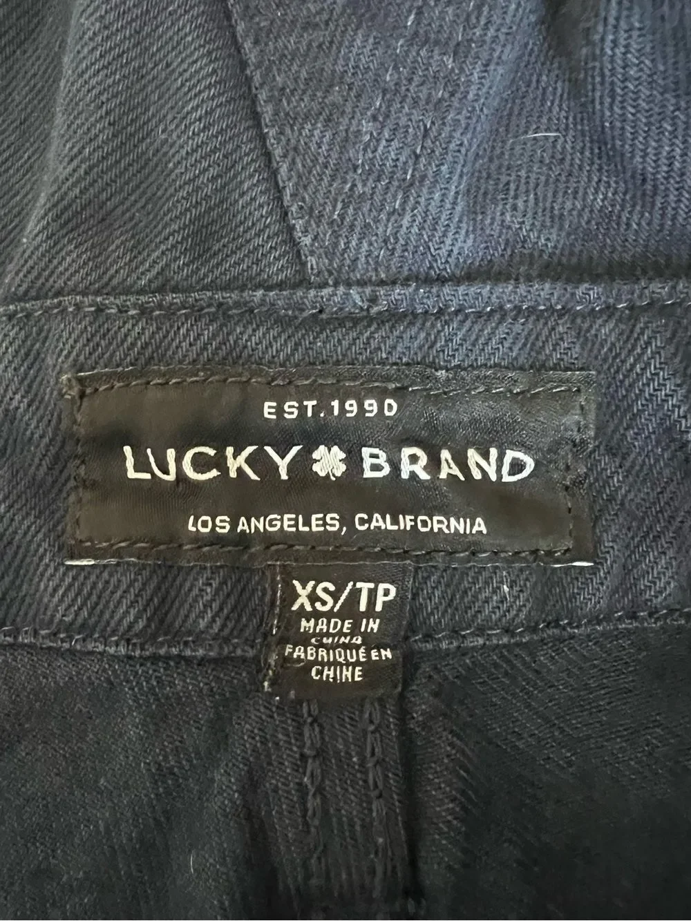 Lucky Brand Boyfriend Overall Dark Denim Size X-Small